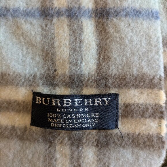 Burberry Accessories - Blue Cashmere Burberry Scarf